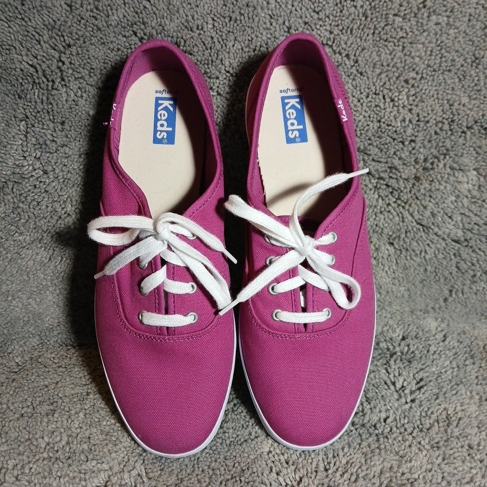 Keds Women's Champion Oxford Lace Up  Purple Canvas Sneaker Size 8.5 Med Women's